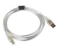lanberg ca - USBA - 12cc 0199895-0018 - Tr 1.8 m USB 2.0 A Male to USB 2.0 B Male Cable Transparent Clear