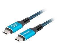 Lanberg Cable USB-C M/M USB4 2.0 m 240 W 8K 60 Hz Black/Blue