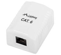 LANBERG Cat.6 UTP Surface Rosette 1X RJ45 Socket White