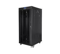 LANBERG Juodas Free Standing Rack 19 Inch Cabinet 27U 800 x 1000 Glass Door LCD Flat Pack