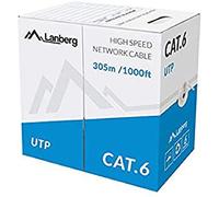 lanberg LCU6/10cc - 0305 - PLUG CAT 6 SOLID NETWORK CABLE UTP 305 m Grey