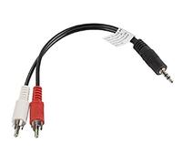lanberg 'Mjrc 10cc/BK from Jack to 2 x RCA Male Stereo Audio Cable 0.2 m Black