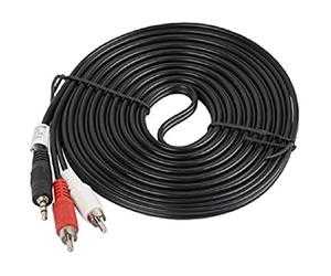 lanberg 'Mjrc from 10cc 0050 cm black jack to 2 x RCA Male Stereo Audio Cable 5 m Black