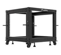 Lanberg Open Rack 19" 9U 600X600-1100 Adjustable Black