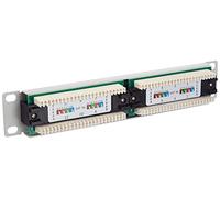 LANBERG PATCH PANEL 10'', 12 PORT 1U, CAT.5E, GRAY