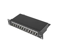 Lanberg Patch Panel 10", 12 Port 1U, Cat.6, Black