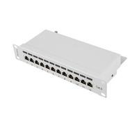 LANBERG PATCH PANEL 10'', 12 PORT 1U, CAT.6, GREY