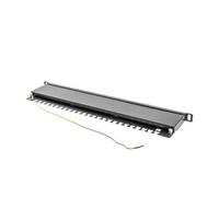 LANBERG PATCH PANEL 24 PORT 0.5U, CAT. 5E, SHIELDED, BLACK