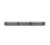 LANBERG Patch Panel 24 Port 1U, Cat. 5E, Shielded, Black
