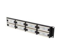LANBERG Patch Panel 48 Ports 2U 19? Cat.6 Black Brand