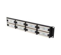LANBERG Patch Panel 48 Ports 2U 19? Cat.6 Black Brand