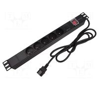 LANBERG PDU-05E-0200-IEC-BK Plug socket strip