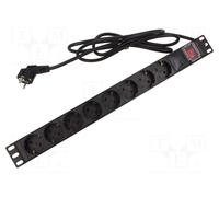 LANBERG PDU-08F-0200-BK Plug socket strip