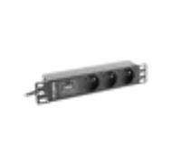 LANBERG PDU 10'' 1U 16A, 3X 230V PL 2M Black