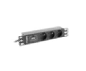 LANBERG PDU 10'' 1U 16A, 3X 230V PL 2M Black