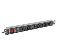 Lanberg Power Distribution Unit, Black, One Size