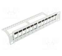 PATCH PANEL BLANK 12 PORT 1U 10 WITH ORGANIZER FOR PPKS-9112-S