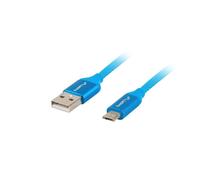 Lanberg Premium Cable CA-USBM-20CU-0018-BL (USB 2.0 - Micro USB type B; 1.8m; blue)