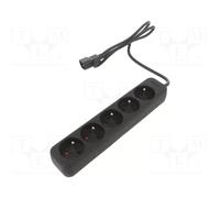 LANBERG PS0-05E-0100-IEC-BK Extension lead
