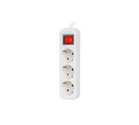 LANBERG PS1-03F-0150-W Power Strip 1.5M 3x 230V Schuko