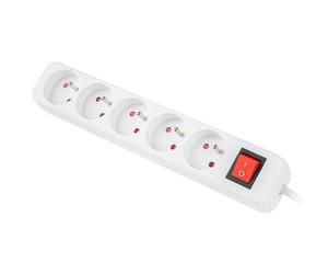 Lanberg PS1-05E-0300-W 3M White 5X 230V Complete Cober Cable