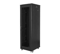 LANBERG Rack Cabinet 19 Inch Free-Standing 42U/800 x 800 Self-Assembly Flat Pack with Mesh Door Juodas