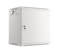 Lanberg Rack Cabinet 19 Inch Wall Mounted 12U/600 x 450 for Self-Assembly with Metal Door Grey