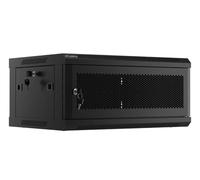 Lanberg Rack Cabinet 19 Inch Wall Mounted 4U/600 x 450 with Perforated Door Black