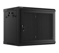 Lanberg Rack Cabinet 19 Inch Wall Mounted 9u/600 x 450 with Perforated Door Black