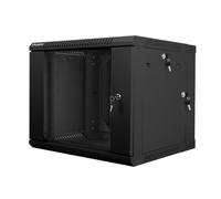 Lanberg - Rack Cabinets Lanberg Wall-Mounted Double Section Rack 19'' Flat Pack 9U/600x600mm Black