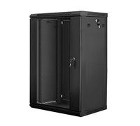 Lanberg - Rack Cabinets - Lanberg Wall-Mounted Rack 19 Inch Demounted Flat Pack 22u/600 x 450 mm Black