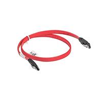 lanberg 'Sasa from 14cu 0050 R SATA Data Plug III (7pol) Cord with Metal Clips, 50 cm Red