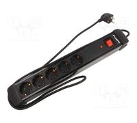 LANBERG SP1-05F-0150-BK Plug socket strip