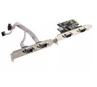 Lanberg Tarjeta PCI Express PCE-DB9-004 - 4 Puertos Series DB9 Hembra - Conectors Alimentacion Molex 4 Pines Hembra - Soport Perfil Bajo Included
