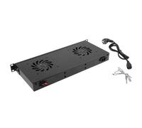 LANBERG LCD Ventilation Panel 2 Thermostat Fans 230 V 1U Rack 19 Black