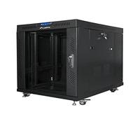 LANBERG Wardrobe Rack 19" 15U 800X1000 LCD Door Glass Flat Pack Black