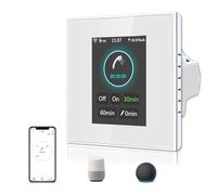 LANBON LCD Timer Smart Switch for Electric towel rails, Heating, Electric Boiler,and Lighting, Work with Smart Life APP & Alexa/Google Home,7Day&24 Hour Segment Timer,L8-HB