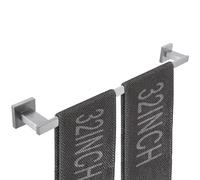 LANC 32-Inche Long Towel Bar for Bathroom Wall Mounted Brushed Nickel Bath Towel Rack Stainless Steel 80CM Towel Rod for Kitchen Square Towel Holder Towel Rail Towel Hanger, A9010BN-L8