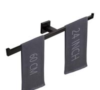 LANC Matte Black Towel Bar for Bathroom Wall Mounted, 24 Inche Hand Towel Holder Kitchen Bathroom Accessories Towel Rack Modern Towel Rod Towel Organization and Storage Stainless Steel,A9076MB-L6