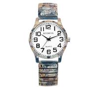 Lancardo Bohemian Stretch Band Watch: Quartz Large Easy-to-Read Arabic Number Dial The Kiss Painting Strap for Men Women Birthday Christmas