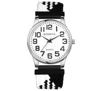 Lancardo Men's Analogue Quartz Watch with Large Digital Dial, Elastic Braided Rope Strap, Blue, S
