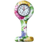 Lancardo New Brand New Fashion Silicone Nurses Brooch Tunic Fob Watch (Green)