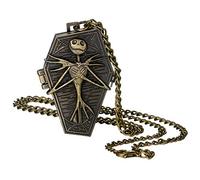 Lancardo Quartz Pocket Watch Digital Dial for Men and Women with Chain, Various Models Simple Vintage, Skull Case, Back