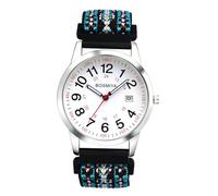 Lancardo Stylish Elastic Quartz Watch: Adjustable Stretch Woven Braided Strap Easy-Read 24-Hour HD Dial Perfect for Any Occasion