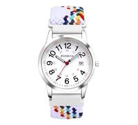 Lancardo Stylish Elastic Quartz Watch: Adjustable Stretch Woven Braided Strap Easy-Read 24-Hour HD Dial Perfect for Any Occasion
