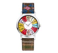 Lancardo Trendy Women's Bohemian Watch: Quartz Colorful Leather Patch Strap with Easy-to-Read Dial for Casual School Party, flower
