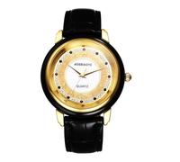 Lancardo Watches Men's Genuine Leather Men's Watches: Chinese Zodiac Sign Analogue Quartz Wrist Watches with Diamond Scale Imitation Hetian Jade Watch with Genuine Leather Strap Gifts for Men Black