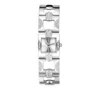 Lancardo Women's Rectangular Watches: Shiny Full Diamond Rhinestone Analogue Quartz Wrist Watches with Bar Scale Adjustable Crystal Bracelet Bracelet Watch Gifts for Women, silver