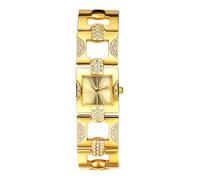 Lancardo Women's Rectangular Watches: Shiny Full Diamond Rhinestone Analogue Quartz Wrist Watches with Bar Scale Adjustable Crystal Bracelet Bracelet Watch Gifts for Women, gold