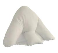 Lancashire Bedding Batwing Reading Pillow 29"x33" with Cream Pillowcase - Ergonomic Back and Lumbar Support Duck Feather Filling 100% Cotton Cover Bed Pillow